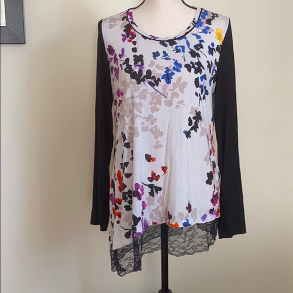 LOGO by Lori Goldstein Tops - LOGO Lori Goldstein Asymmetrical Long Sleeve Top M